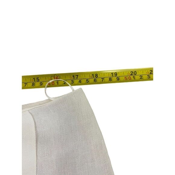 Zara Womens Dress Pants XL White Linen Blend Wide Leg Trousers 2927/586 NWT - Picture 9 of 11